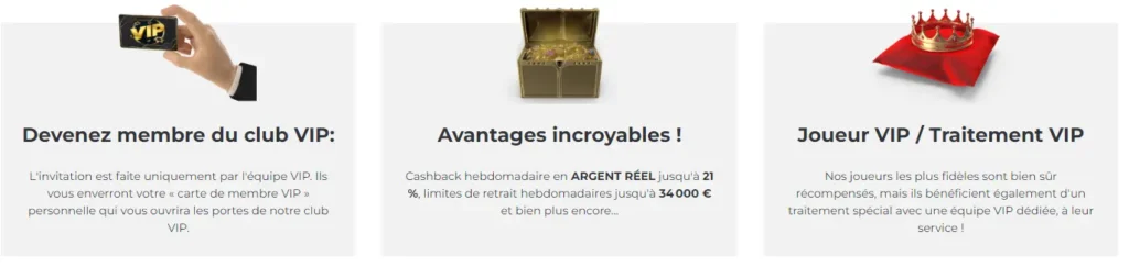 Les avantages du Club VIP de Lucky31 casino